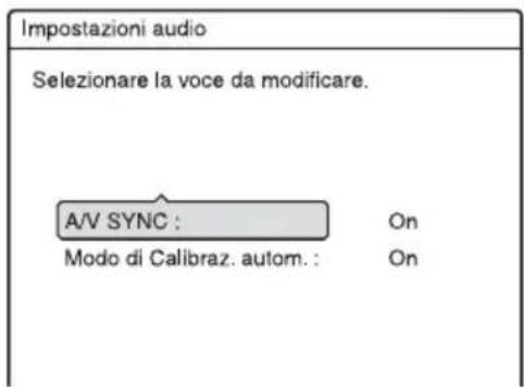 SONY DARX1 - Per disattivare la funzione "Calibrazione automatica" - 1