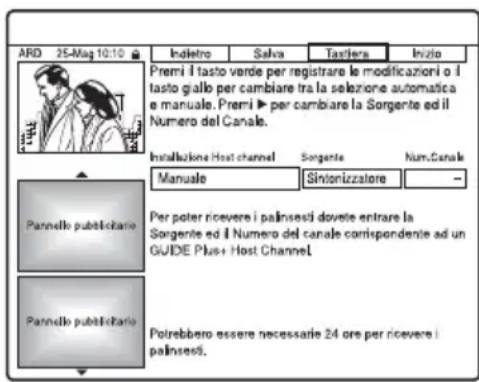 SONY DARX1 - Modifica del canale principale di GUIDE Plus+ - 1