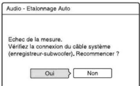 SONY DARX1 - ◆ Si la mesure est incorrecte. - 1