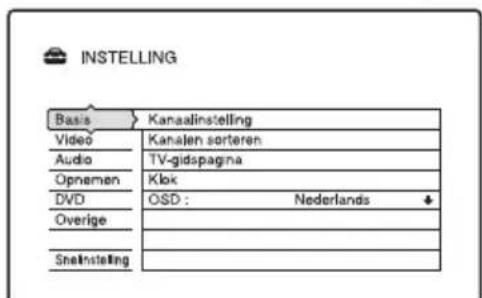 SONY DARX1 - Kies "INSTELLING" en druk op - 2