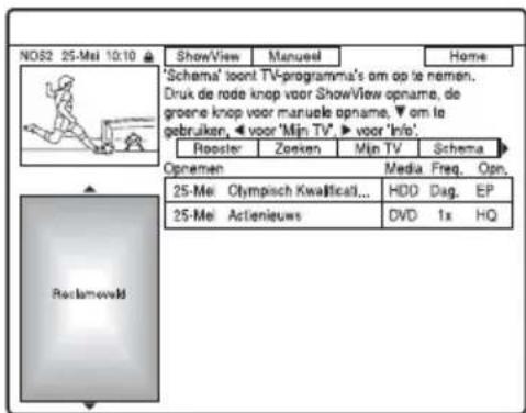 SONY DARX1 - Druk met uitgeschakeld GUIDE Plus+ systeem op SCHEDULE. - 1