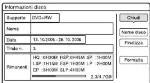 SONY DARX1 - Premere OPTIONS per selezionare "Informazioni disco" e premere - 1