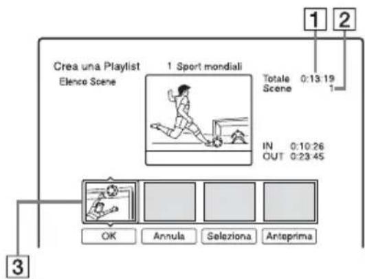SONY DARX1 - Al termine dell'aggiunta delle scene, premere ↓. - 1