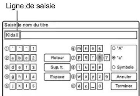 SONY DARX1 - Répétez les étapes 4 et 5 pour saisir les autres caractères. - 1