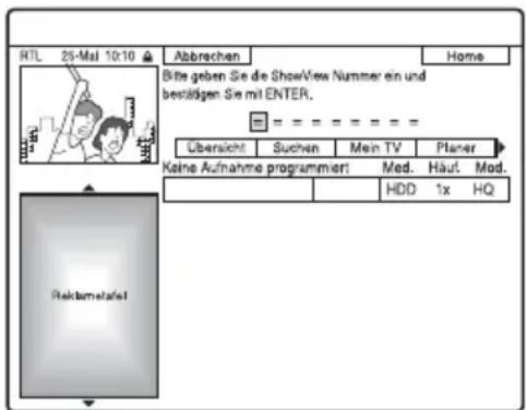 SONY DARX1 - Aufnehmen von Fernsehprogrammen mit dem ShowView-System - 2