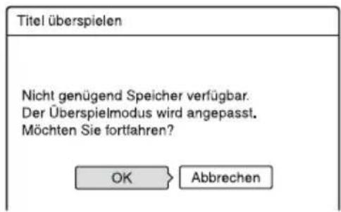 SONY DARX1 - So passen Sie den Überspielmodus automatisch an - 1