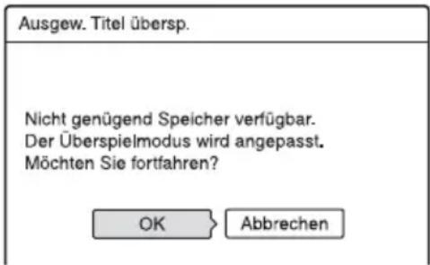 SONY DARX1 - So passen Sie den Überspielmodus automatisch an - 1