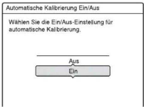 SONY DARX1 - So schalten Sie die Funktion „Automatische Kalibrierung“ aus - 2