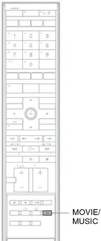 SONY DARX1 - De Movie- of Music-functie selecteren - 2