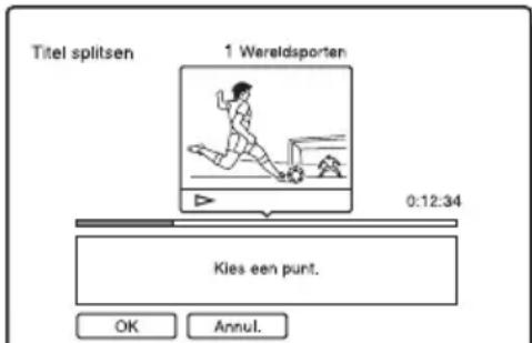 SONY DARX1 - Kies "Titel splitsen" en druk op - 1