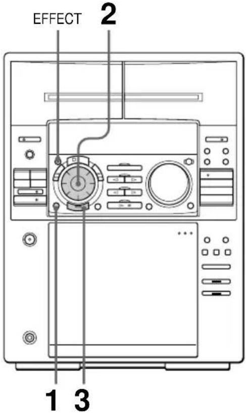 SONY MHCFR1 - Seleção da ênfase de áudio - 1