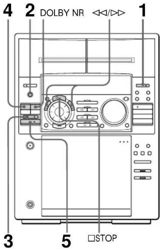 SONY MHCFR1 - Enregistrement manuel sur une cassette - 1