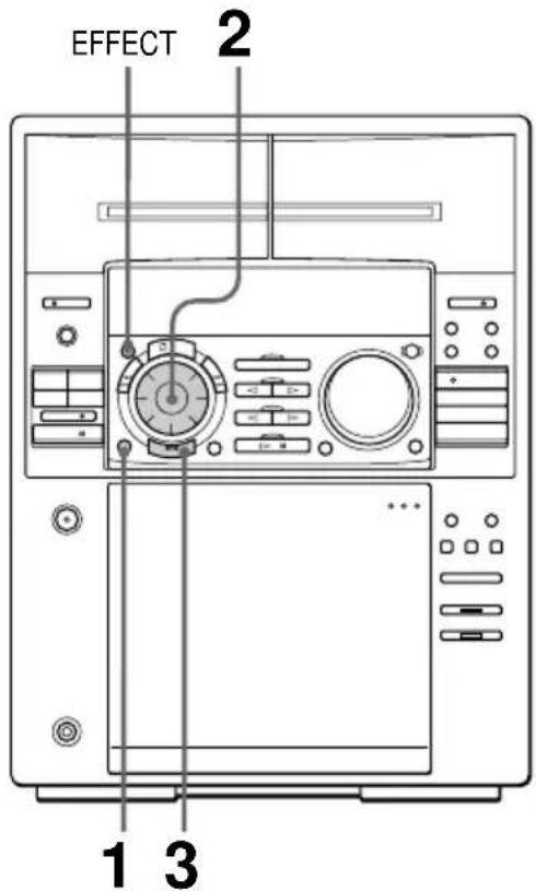 SONY MHCFR1 - Sélection de l'accentuation audio - 1