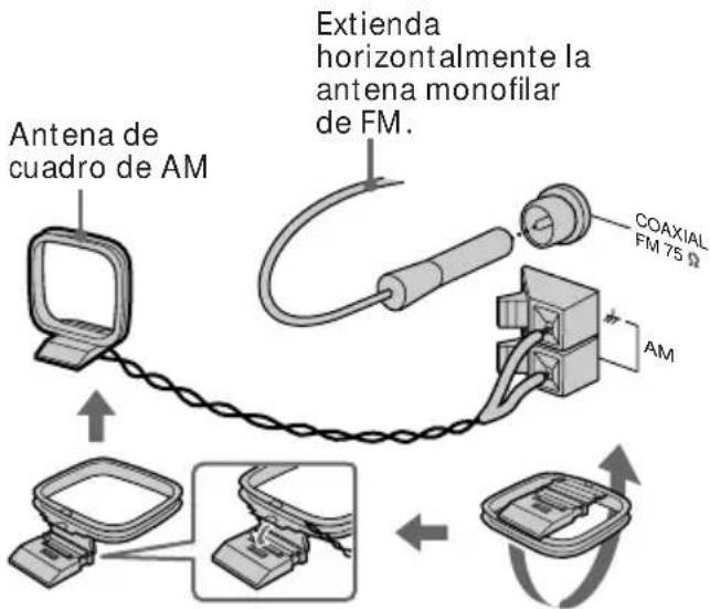 SONY MHCFR1 - Conecte las antenas de FM/AM. - 1