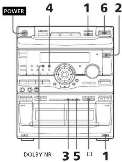 SONY MHCRX70 - Grabación manual de unacinta - 1