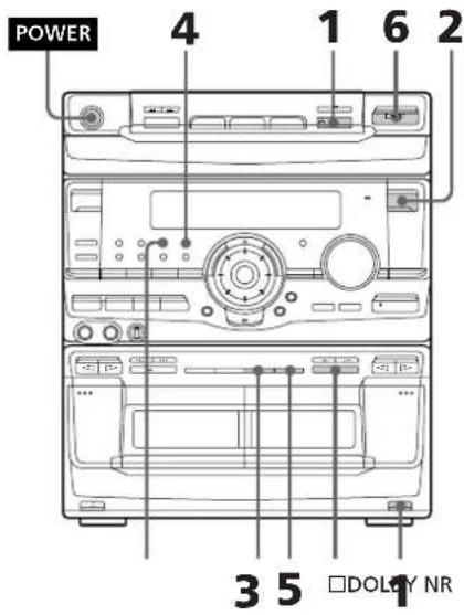 SONY MHCRX70 - Enregistrement manuel sur une cassette - 1