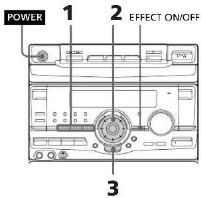SONY MHCRX70 - Selecao do efeito de audio - 1