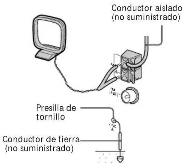 SONY MHCRX55 - Conexión de las antenas exteriores - 2