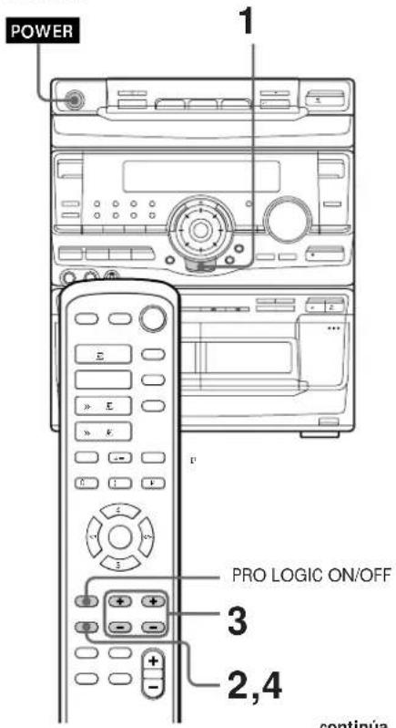 SONY MHCRX100AV - Ajuste del volumen de los altavoces - 1