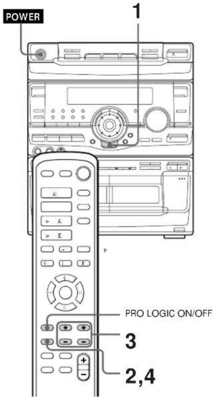 SONY MHCRX100AV - Réglage du volume des enceintes - 1