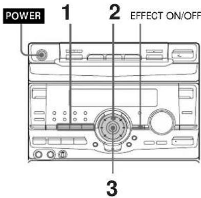 SONY MHCRX100AV - Selecao do efeito de audio - 1