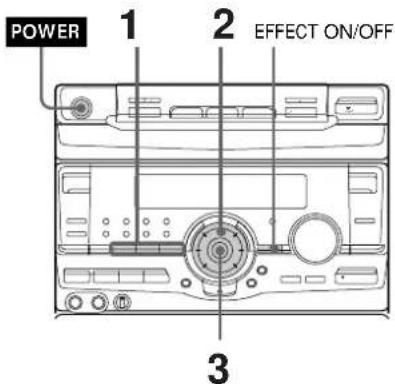 SONY MHCRX100AV - Sélection de l'accentuation audio - 1