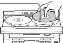 SONY MHCC20 - Appuyez sur et posez un CD sur le plateau de disques. - 1