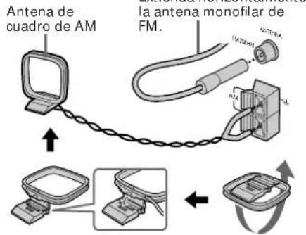 SONY MHCC20 - Conecte las antenas de FM/AM - 1