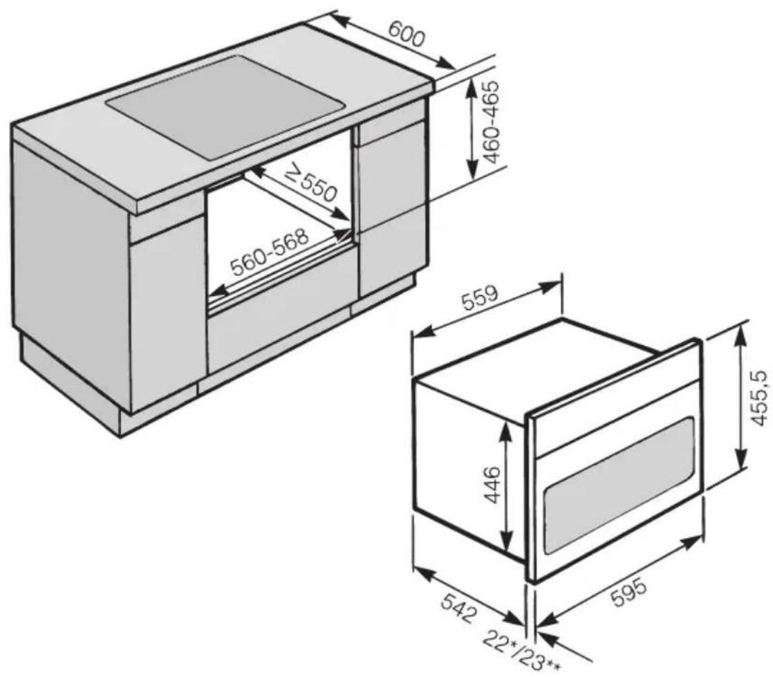 MIELE H6200BM - Encastrement dans un meuble bas - 1