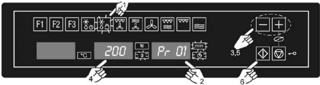 BERTAZZONI F45CONMOW - Basisfuncties - 1