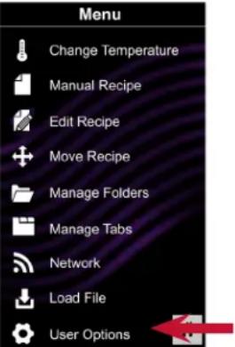 ACP MXP5221T - Acceder et modifier les options de l'utilisateur : - 2