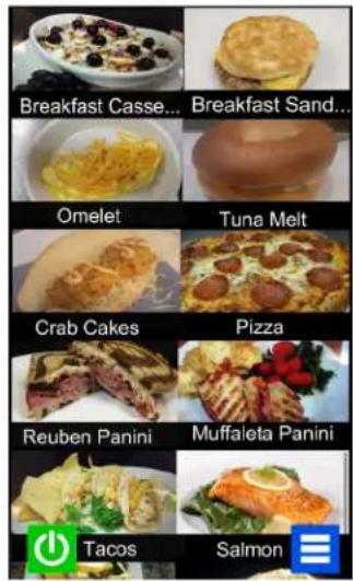 ACP MXP5221T - Articles de menu préprogrammés standards : - 1