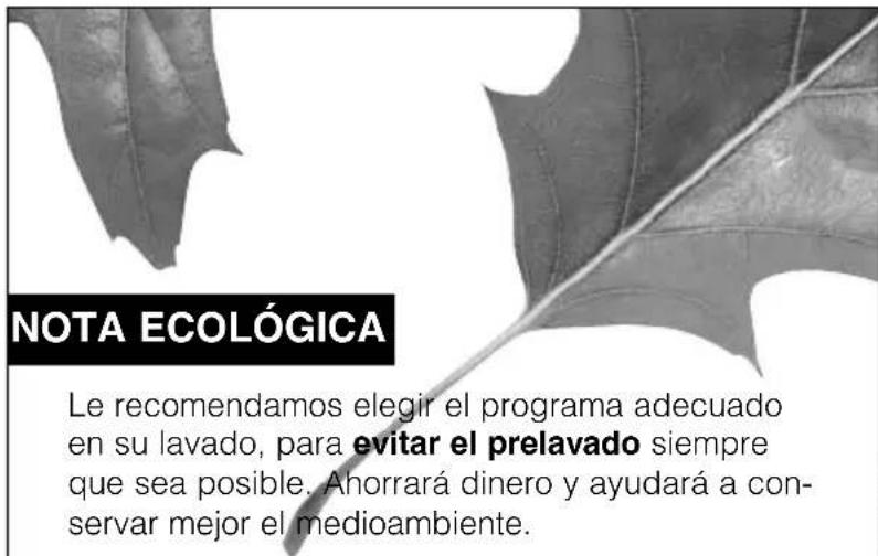 FAGOR 1F2611P - SELECTION DEL PROGRAMA DE LAVADO - 9