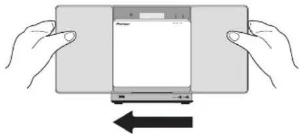 PIONEER XSMC01DAB - Faites glisser vers la gauche pour verrouiller en place. (La course de glissement est d'environ 10 mm) - 1