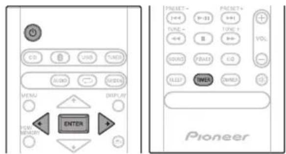 PIONEER XHM26D - Setting the clock - 1