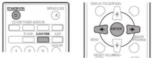 PIONEER XHM21DAB - Einstellen der Uhr - 1