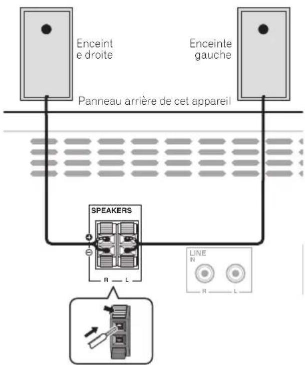 PIONEER XHM21DAB - Raccordement des enceintes - 1