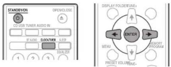 PIONEER XHM21DAB - Réglage de l'horloge - 1