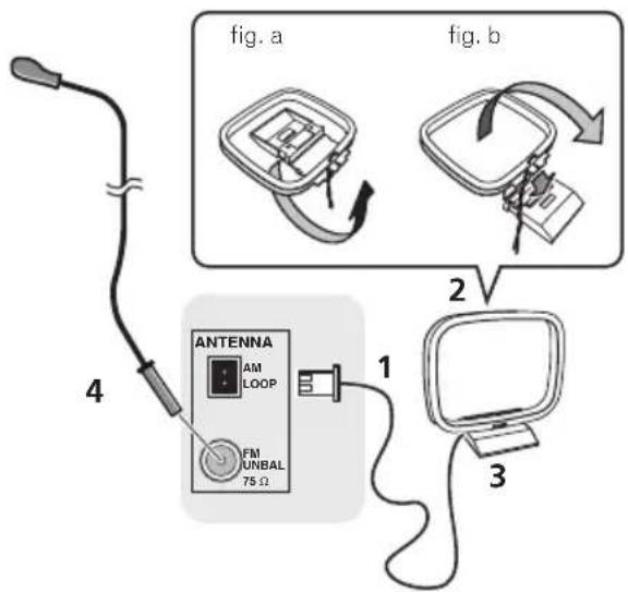 PIONEER XHM11DAB - Raccordement des antennes (X-HM11) - 1