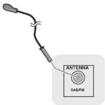 PIONEER XHM11DAB - Anschließen der Antenne (X-HM21DAB, X-HM11DAB) - 1