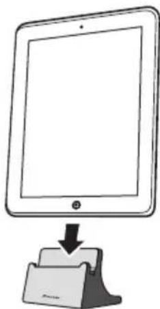 PIONEER XHM11DAB - Anschließen des iPod/iPhone/iPad mithilfe des mitgelieferten Ständers - 2