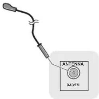 PIONEER XHM11DAB - Raccordement de l'antenne (X-HM21DAB, X-HM11DAB) - 1