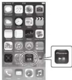 PIONEER N50A - Activez la fonction Wi-Fi sur l'équipement mobile équipe de l'application ControlApp de Pioneer. Symbbole de connexion - 3