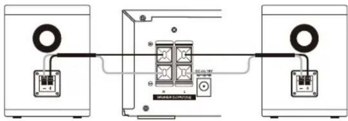 HITACHI AXM549BT - Collegamento degli altoparlanti - 1