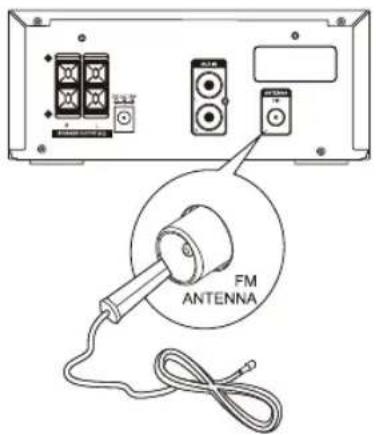 HITACHI AXM549BT - FM anteninin bağlanması - 1