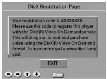 JAMO S VSR 25 - DivX Registration Page - 1