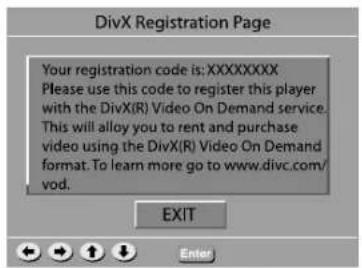JAMO S VSR 25 - Pagina de Registrar DivX - 1
