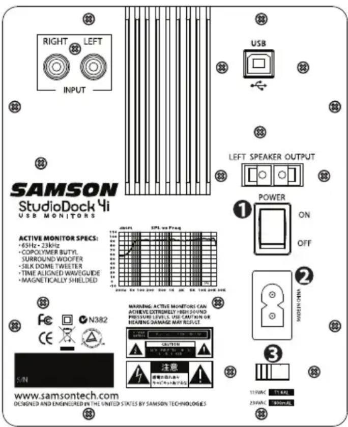 SAMSON StudioDock 3i - Las entradas y salidas - 1