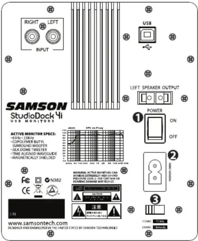 SAMSON StudioDock 4i - Les entrées et sorties - 1