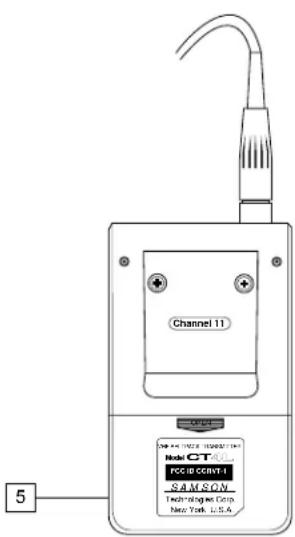 SAMSON CT4L - 7: Plastik-Schraubenzieher - Wurde speziell für die Einstellung des Level-Reglers der Sender CT4L und CT4G (siehe auch unter „8“ weiter unten) bzw. des Squelch-Reglers hergestellt (siehe auch unter „Einführung: CR4“, „Einführung: CRND“ und „Aufbau und Betrieb des Concert IV-Systems“ auf den Seiten 19, 20, und 23 dieser Anleitung). - 2